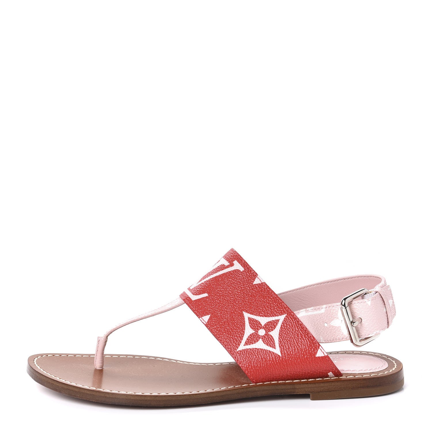 Louis Vuitton Monogram Giant Sandals 38 Rouge 1 of 9