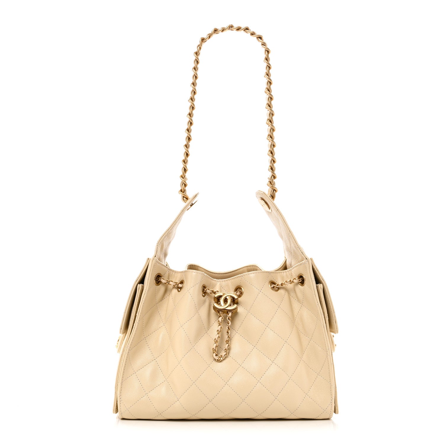 Chanel Caviar Quilted Small Chanel 25 Handbag Light Beige 1 of 10
