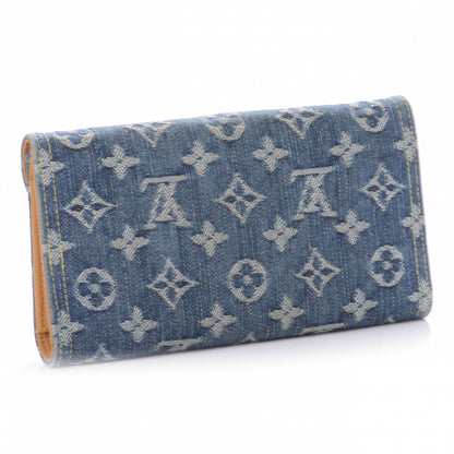 Louis Vuitton Denim Amelia Wallet Blue 3 of 8