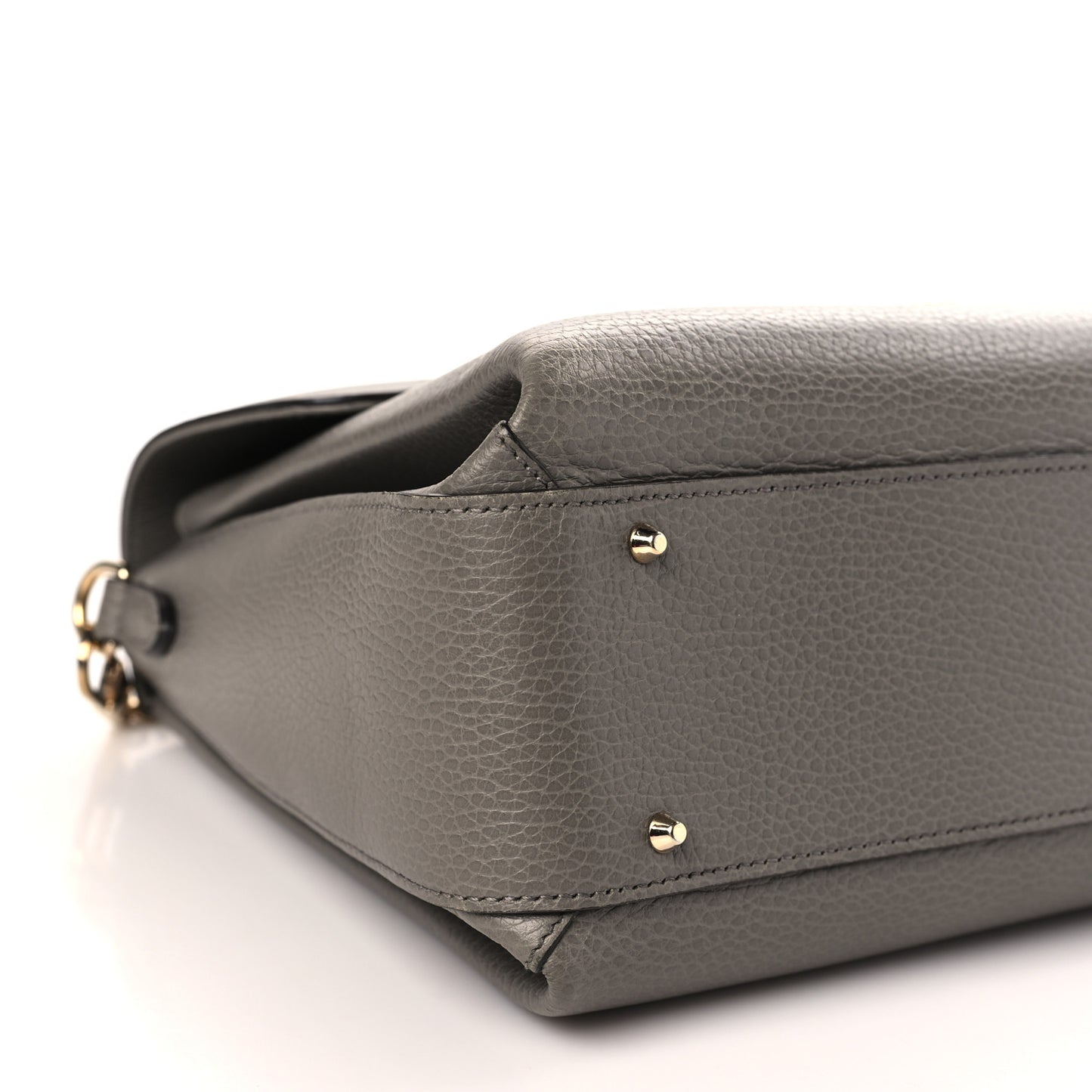 Dollar Calfskin Medium Interlocking G Top Handle Shoulder Bag Loess