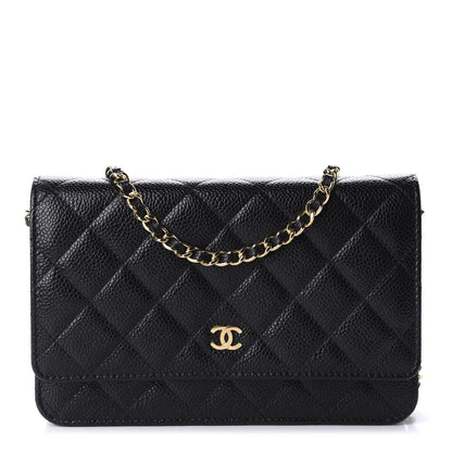 Chanel Caviar Quilted Wallet On Chain WOC Black 1 of 12