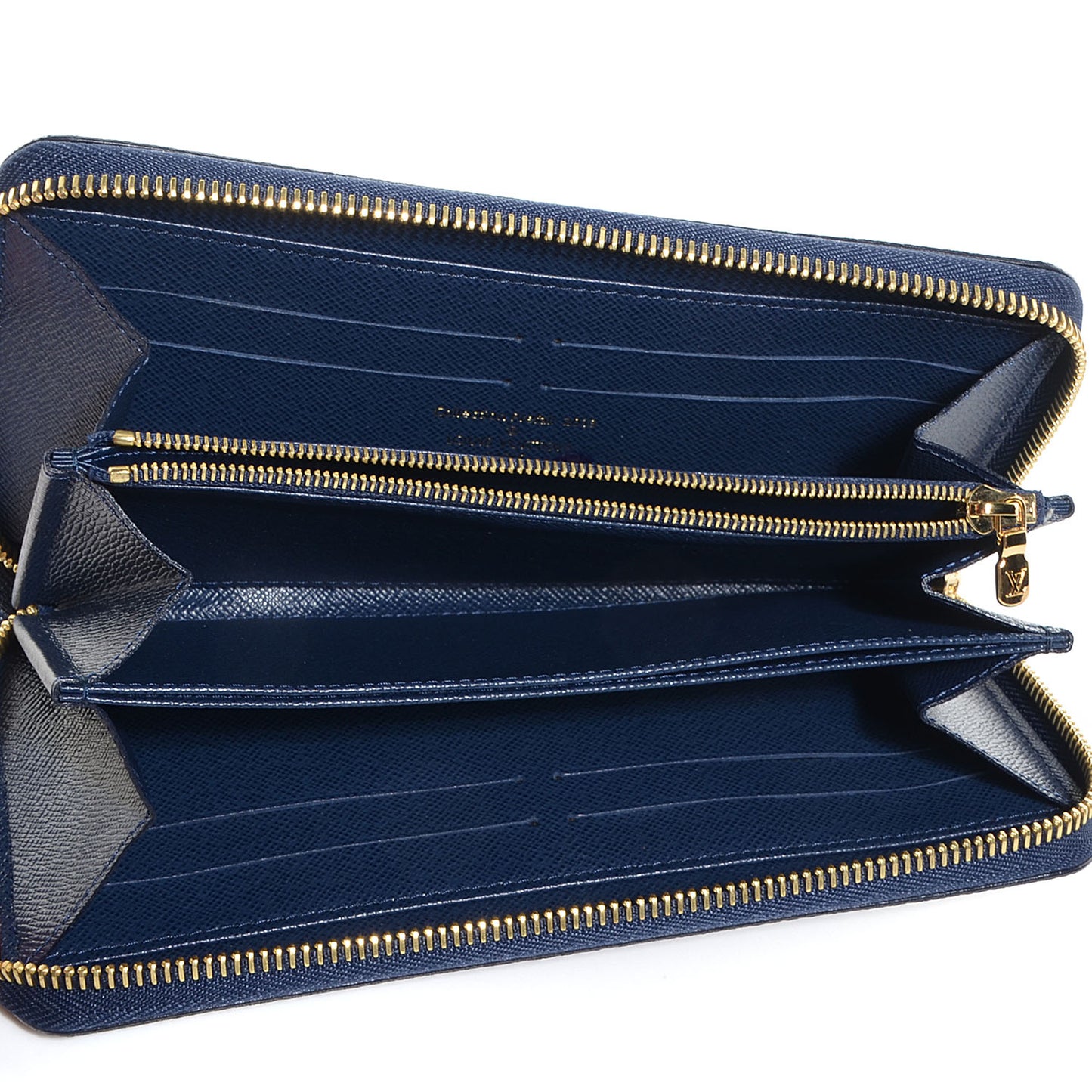 Damier Paillettes Zippy Wallet Blue