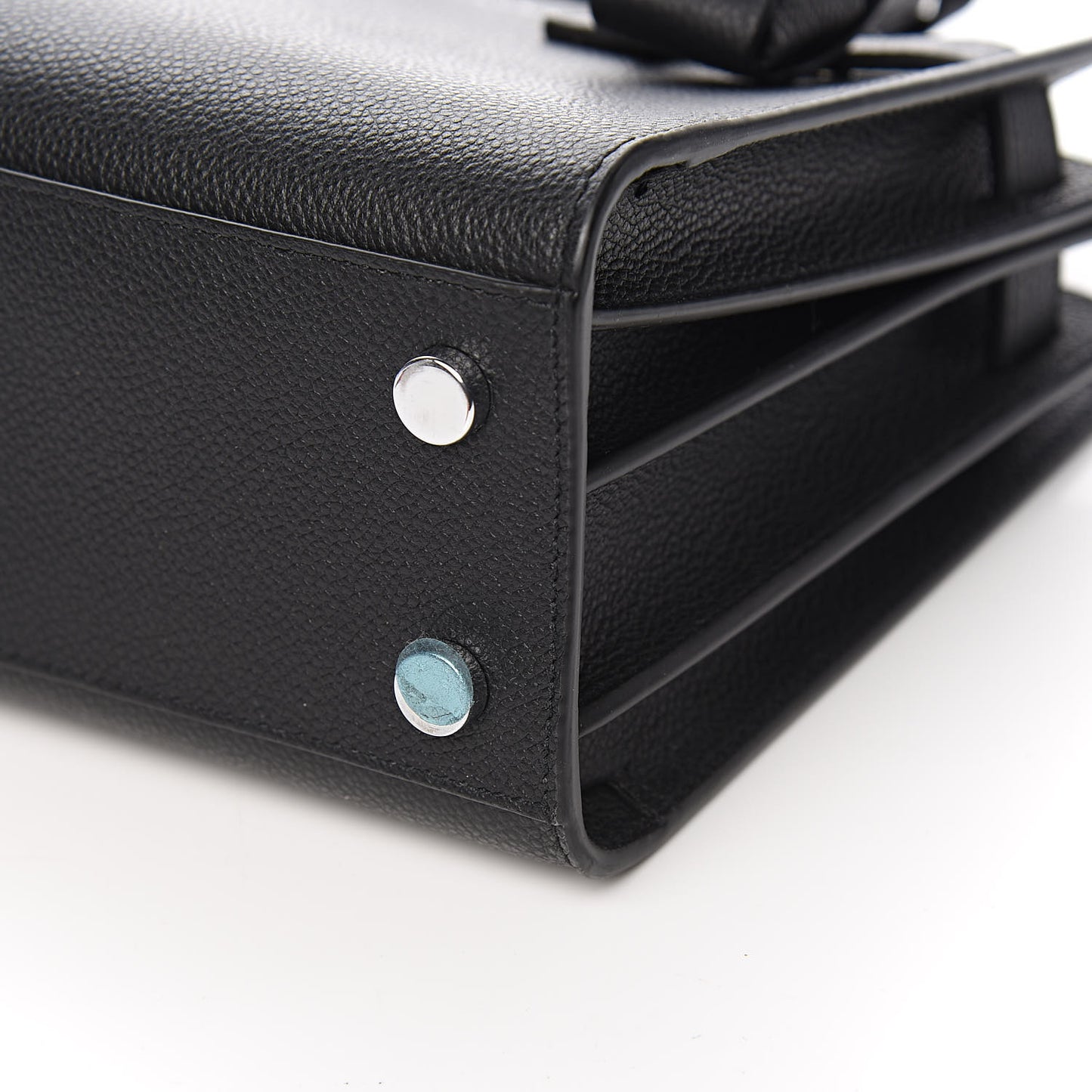 Grained Calfskin Nano Sac De Jour Black