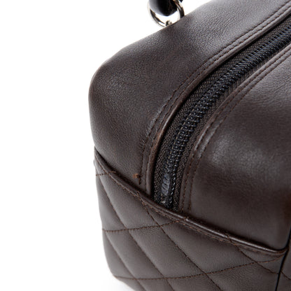 Chanel Calfskin Quilted Small Cambon Bowler Dark Brown 12 of 12