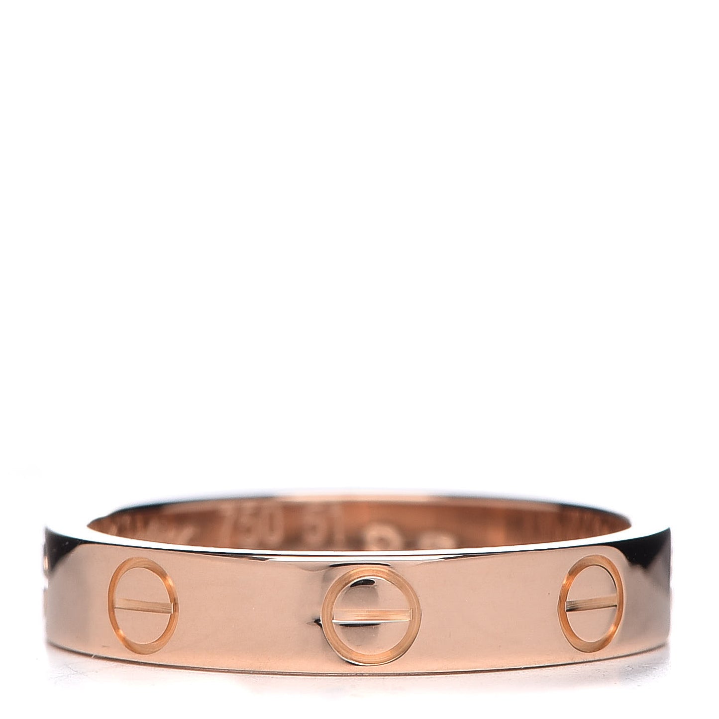 18K Pink Gold 3.5mm LOVE Wedding Band Ring 51 5.75