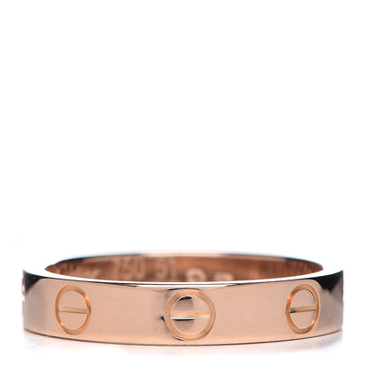 Cartier 18K Pink Gold 3.5mm LOVE Wedding Band Ring 51 5.75 1 of 4