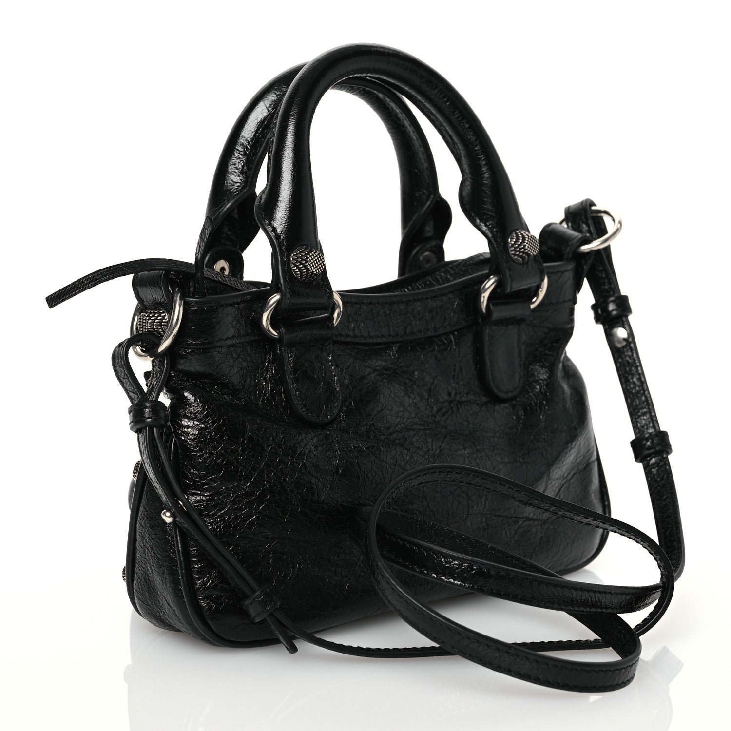 Balenciaga Agneau Arena Neo Cagole Mini Handbag Black 4 of 15