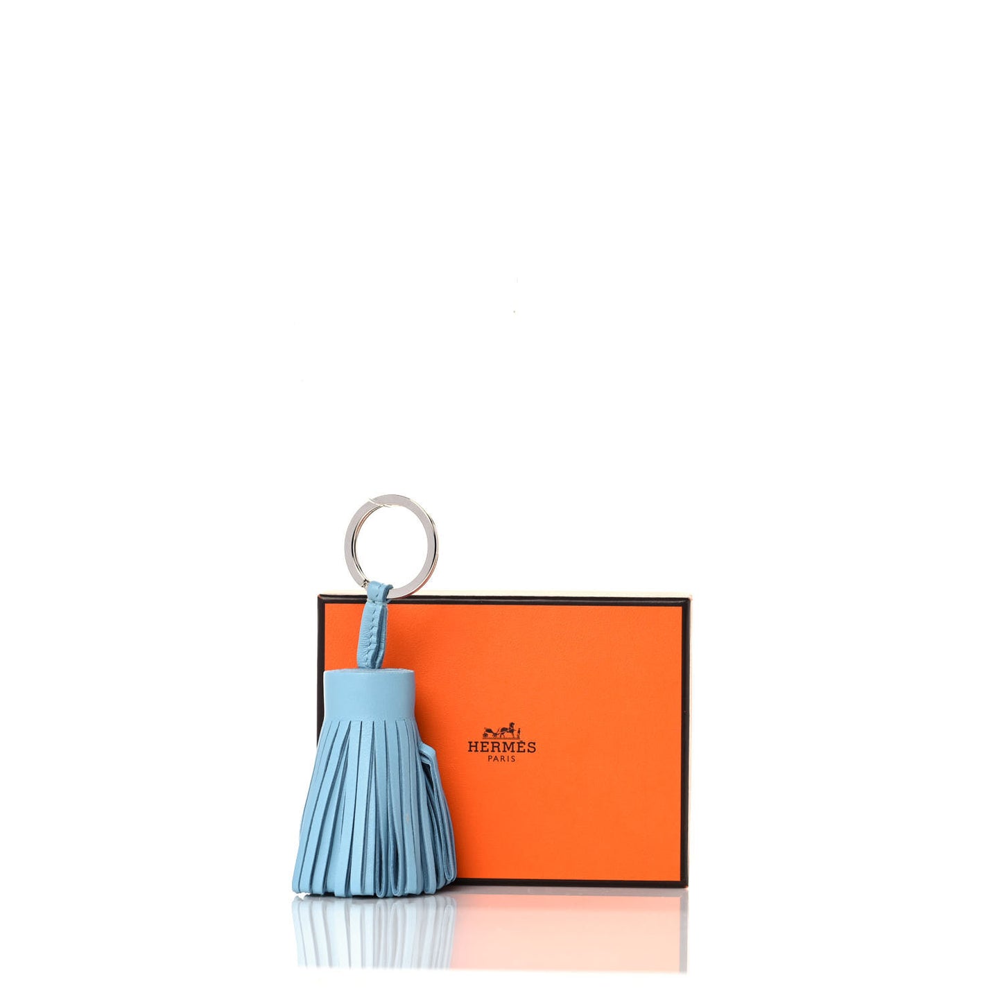 Lambskin Carmen Tassel Key Holder Celeste