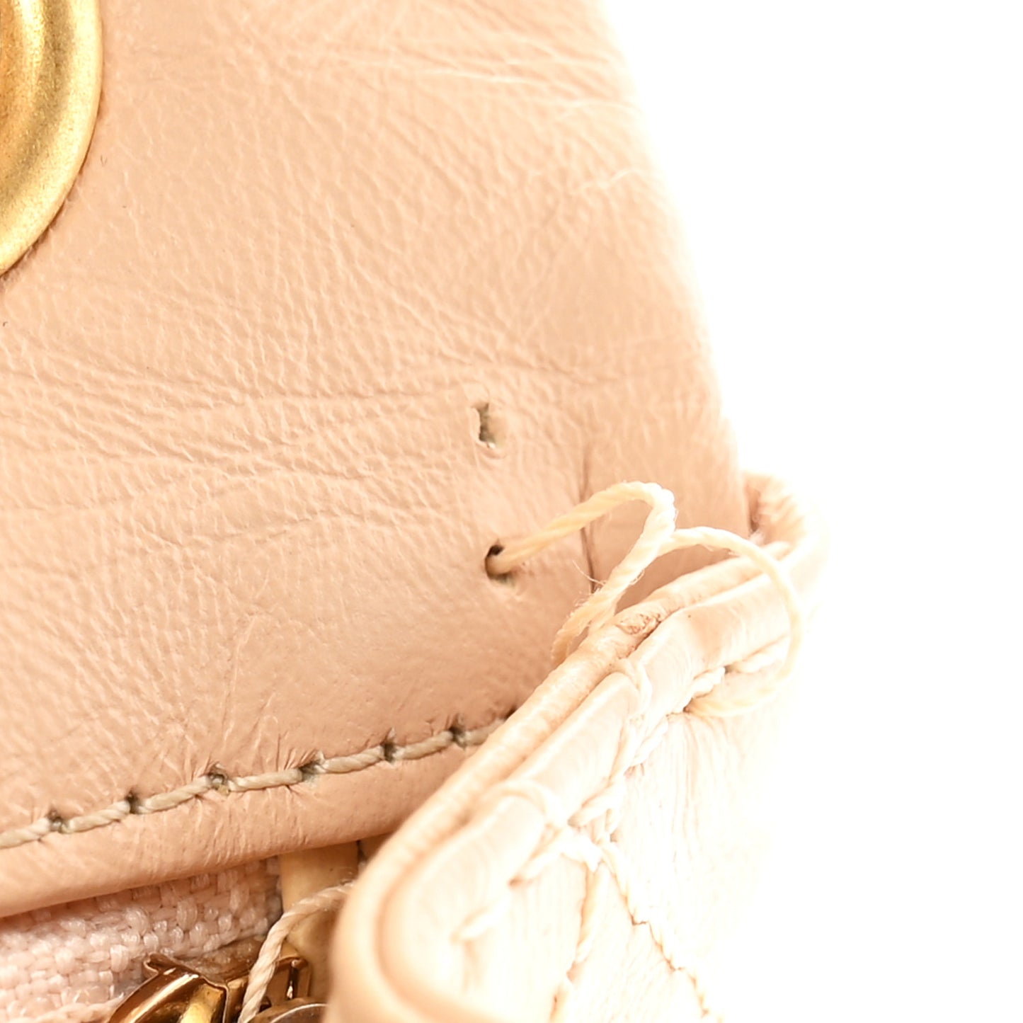Aged Calfskin Quilted 2.55 Reissue Mini Flap Beige