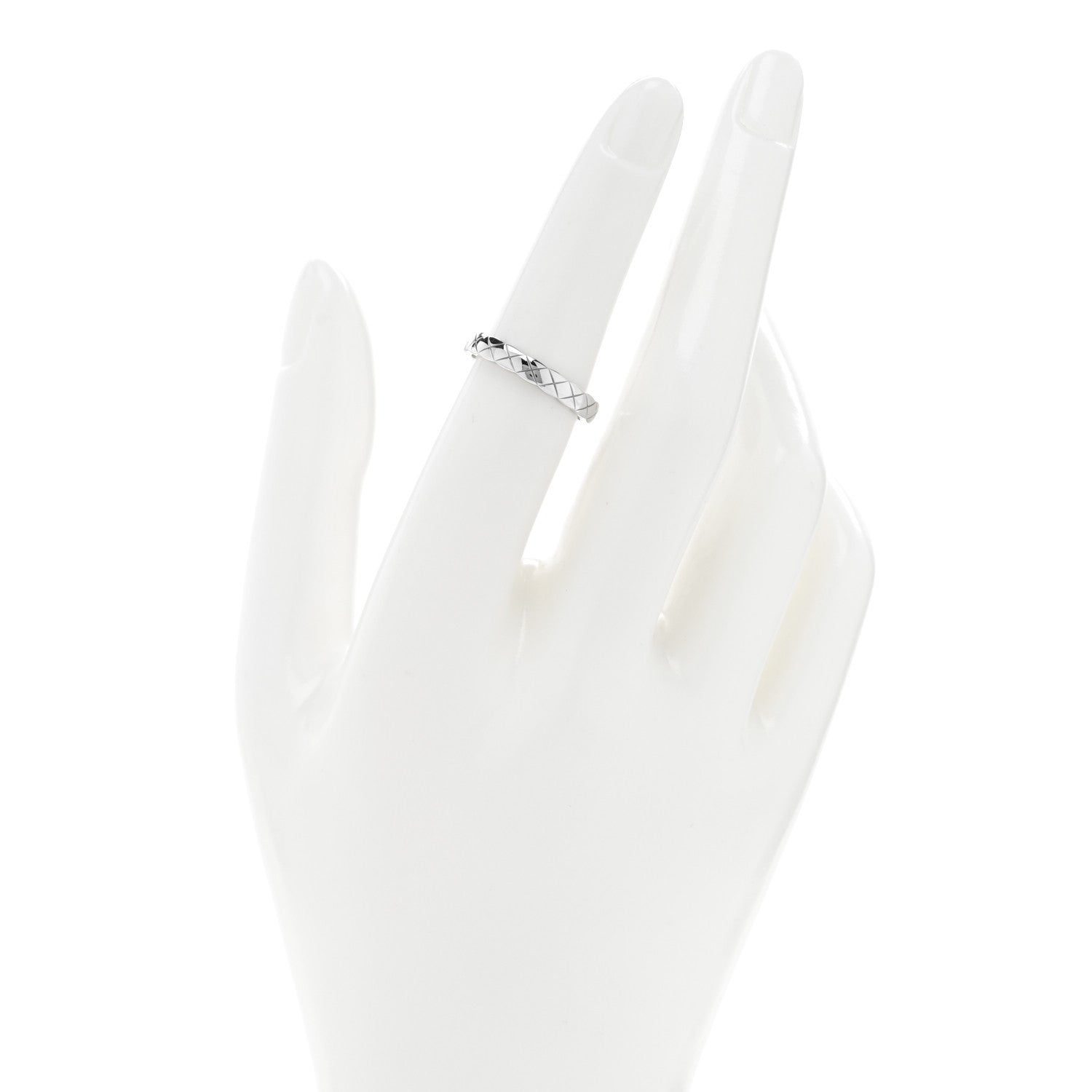 Chanel 18K White Gold Mini Coco Crush Ring 2 of 5