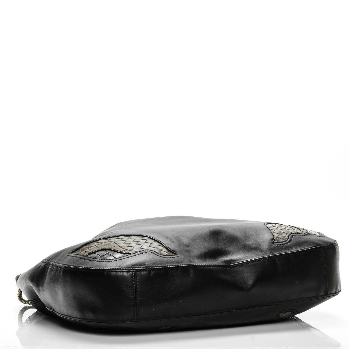 Calfskin Crocodile Ostrich Loop Bag Nero Black