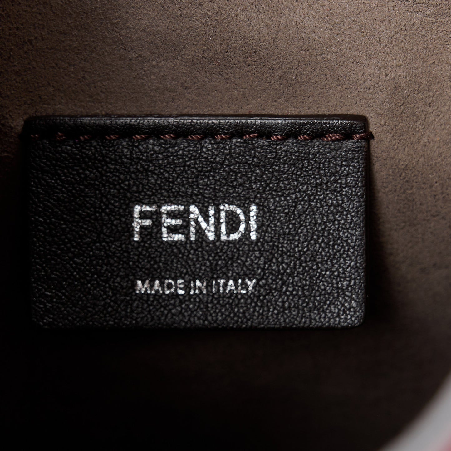 Vitello Liberty F is Fendi FF 1974 Embossed Mini Mon Tresor Bucket Bag Fragola