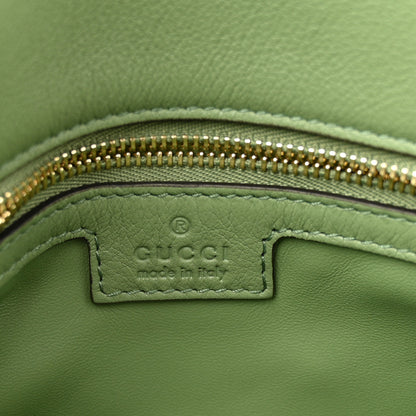 Gucci Roxy Calfskin Web Medium Blondie Top Handle Shoulder Flap Bag Salamander Green 6 of 11