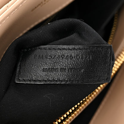 Saint Laurent Calfskin Y Quilted Monogram Medium Loulou Chain Satchel Dark Beige 7 of 12