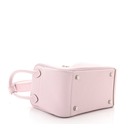 Hermes Taurillon Clemence Verso Mini Lindy 20 Mauve Pale 4 of 11