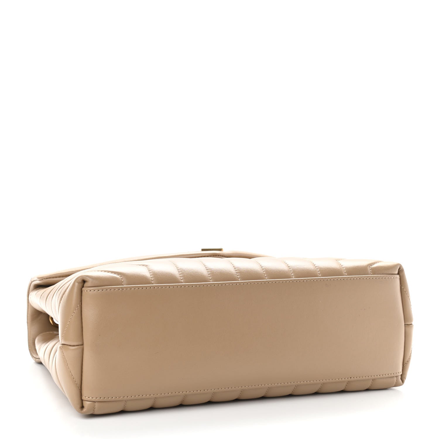 Saint Laurent Calfskin Y Quilted Monogram Medium Loulou Chain Satchel Dark Latte 4 of 10