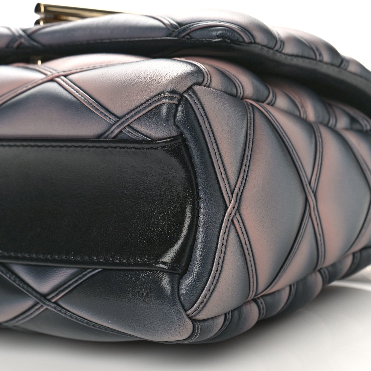 Louis Vuitton Lambskin Malletage Top Handle GO-14 MM Black Pink 9 of 9