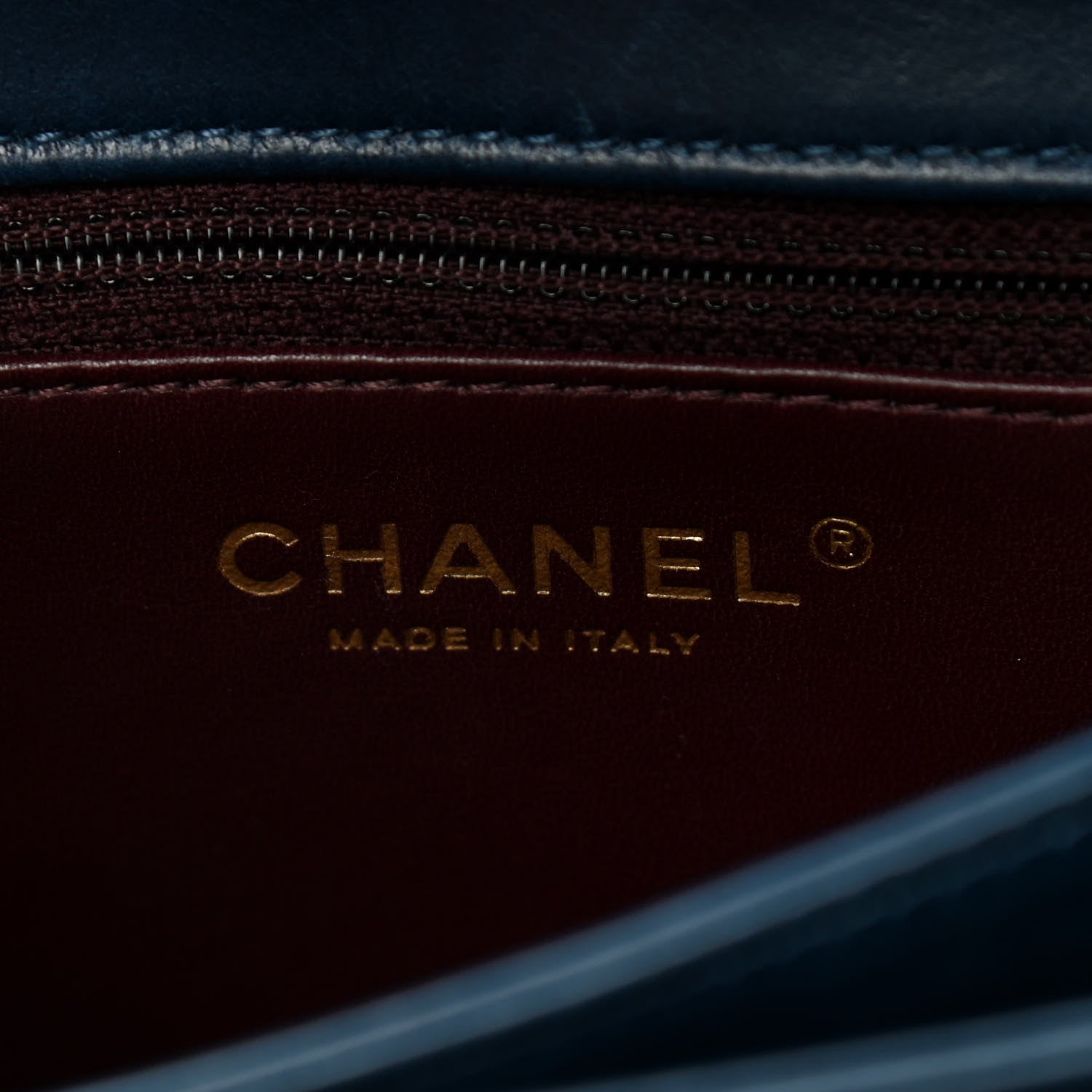 Chanel Glazed Calfskin Quilted Mini Straight Lined Flap Blue 5 of 10