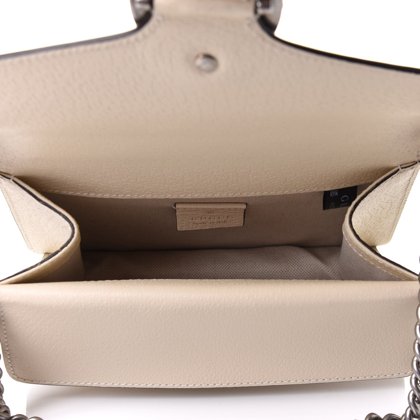 Textured Calfskin Crystal Mini Dionysus Shoulder Bag Mystic White