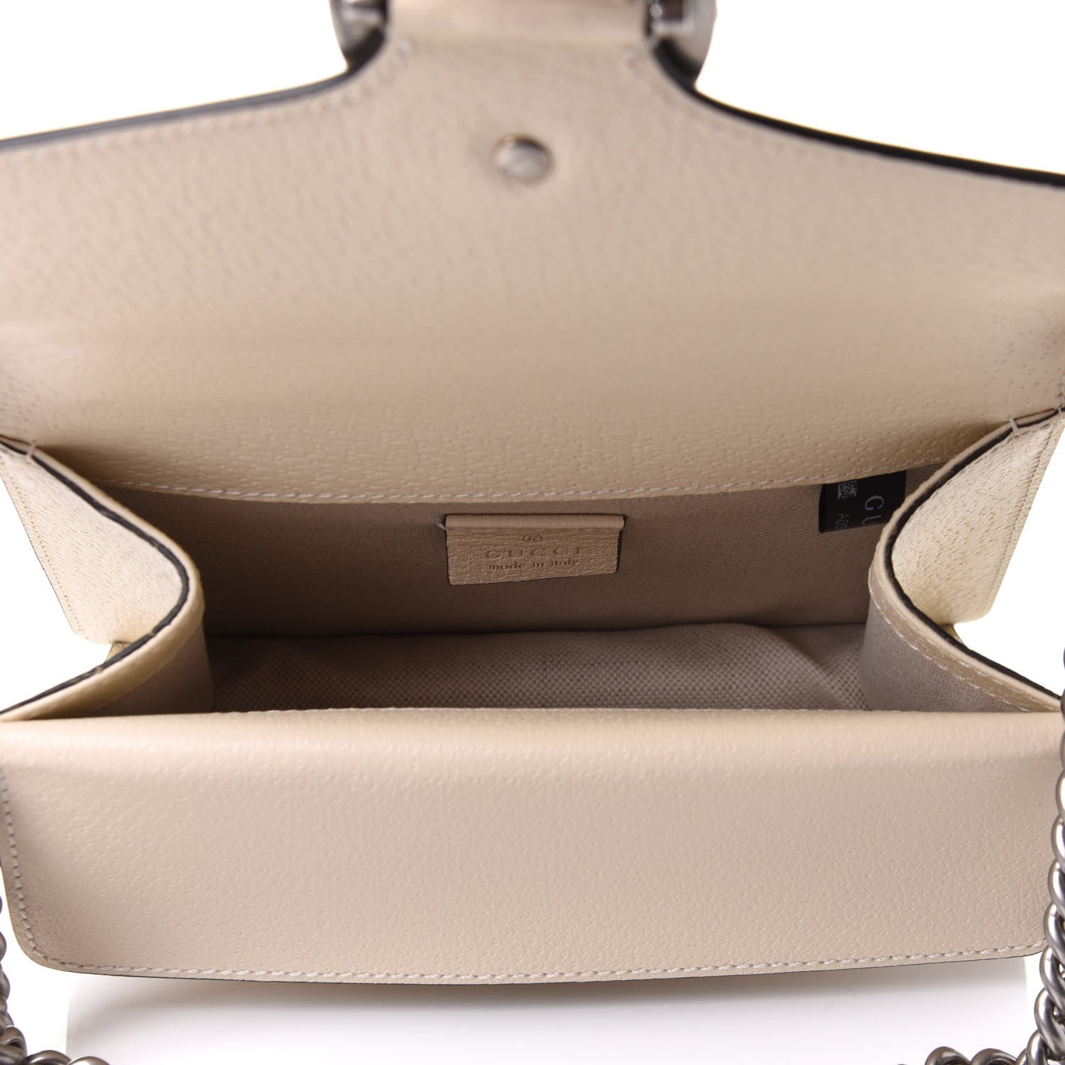 Gucci Textured Calfskin Crystal Mini Dionysus Shoulder Bag Mystic White 5 of 10