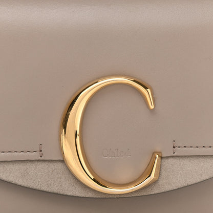 Chloe Shiny Calfskin Suede Mini C Double Carry Motty Grey 8 of 11