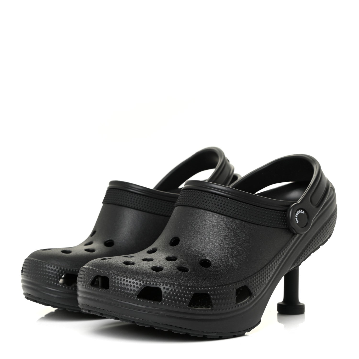 Balenciaga X CROCS Rubber Womens Madame 80 Sandals 39 Black 3 of 8