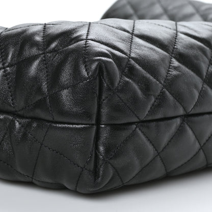 Saint Laurent Lambskin Quilted Maxi Icare Shopping Tote Black 7 of 8