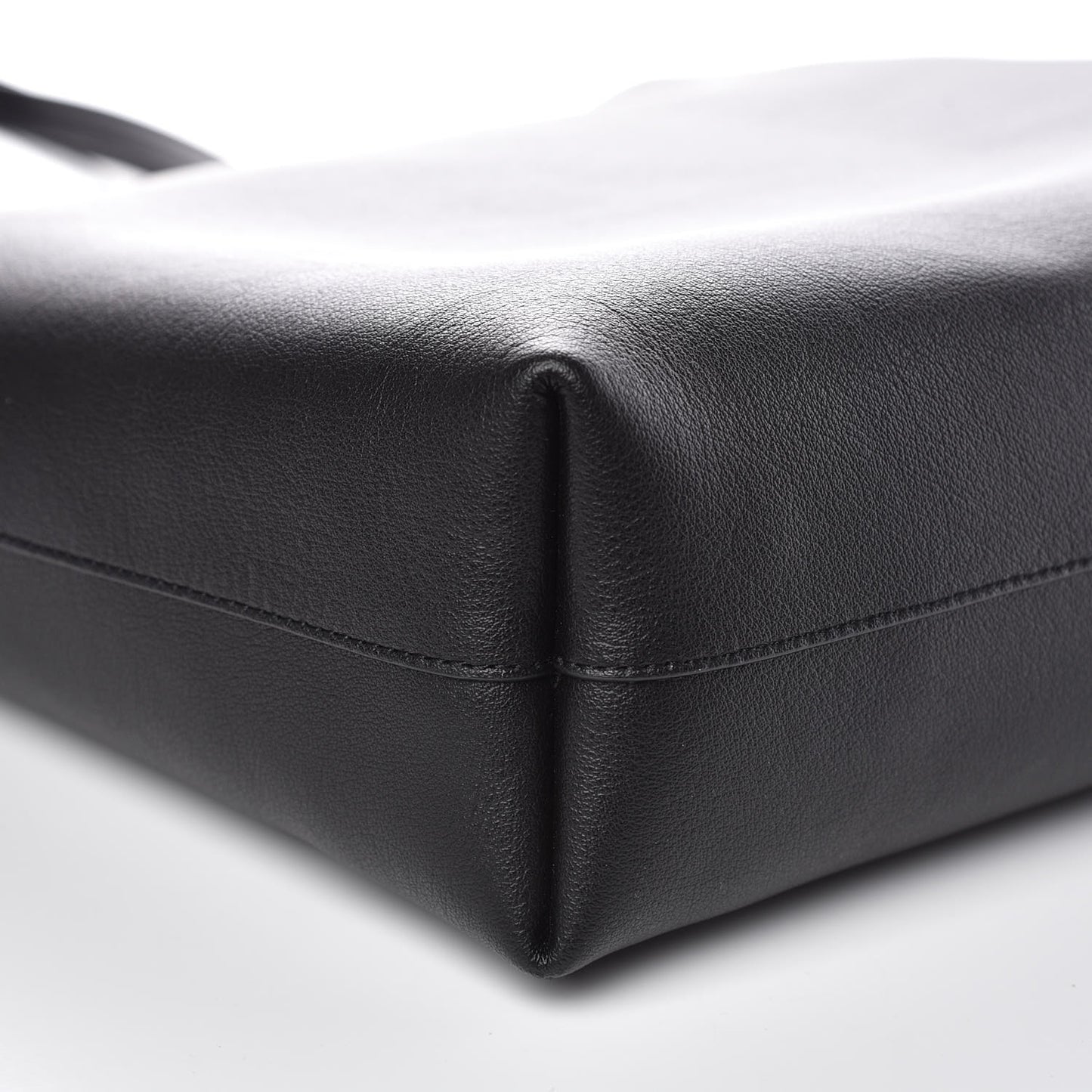 Calfskin Medium Shopping Tote Black