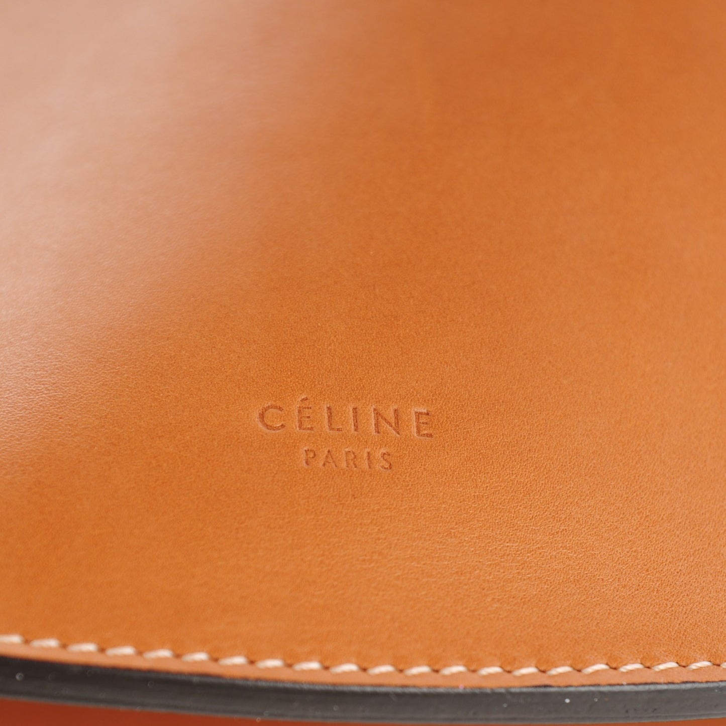 Natural Calfskin Curved Shoulder Bag Tan