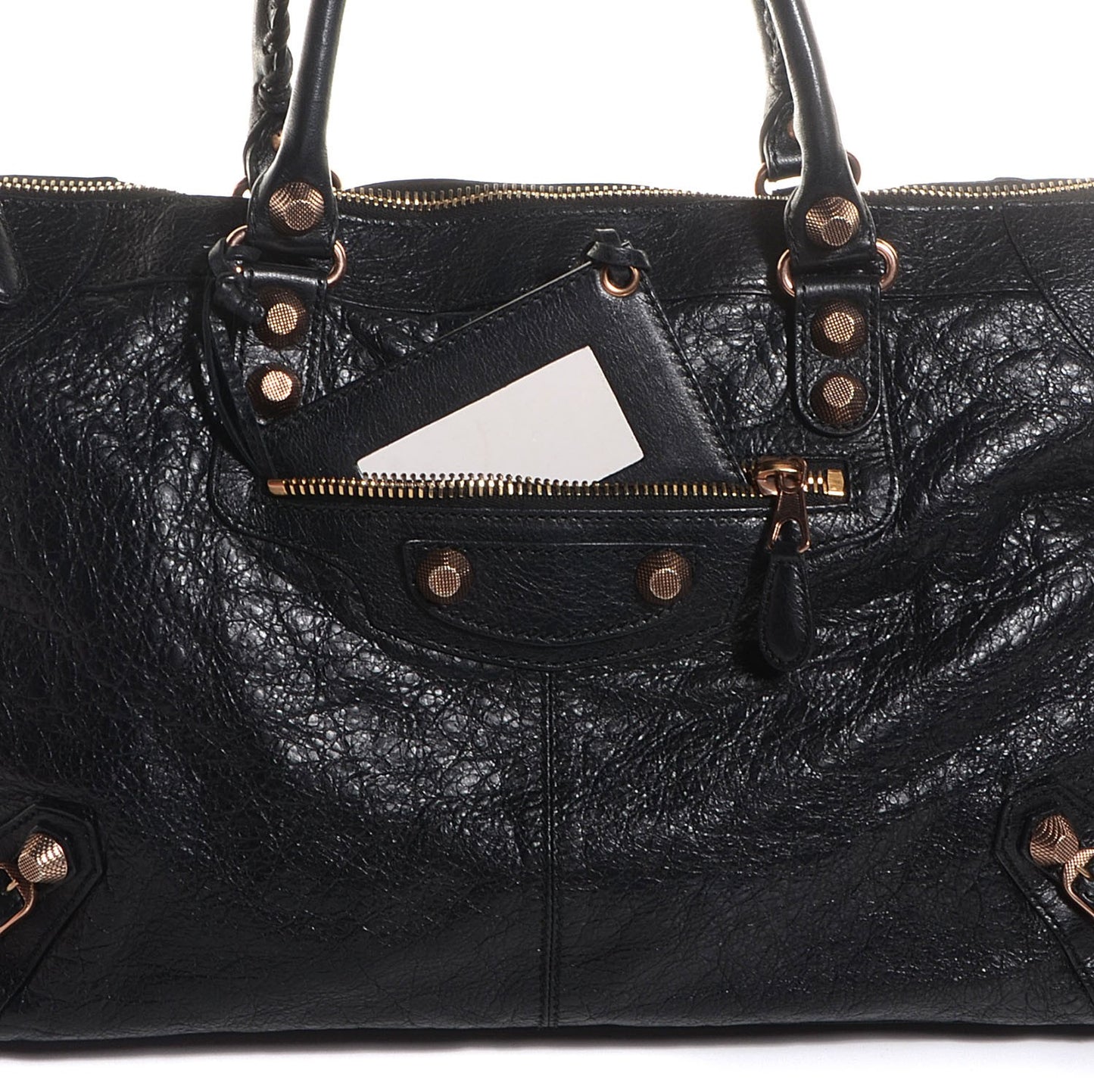 Agneau Giant 12 Rose Gold Hardware Work Black