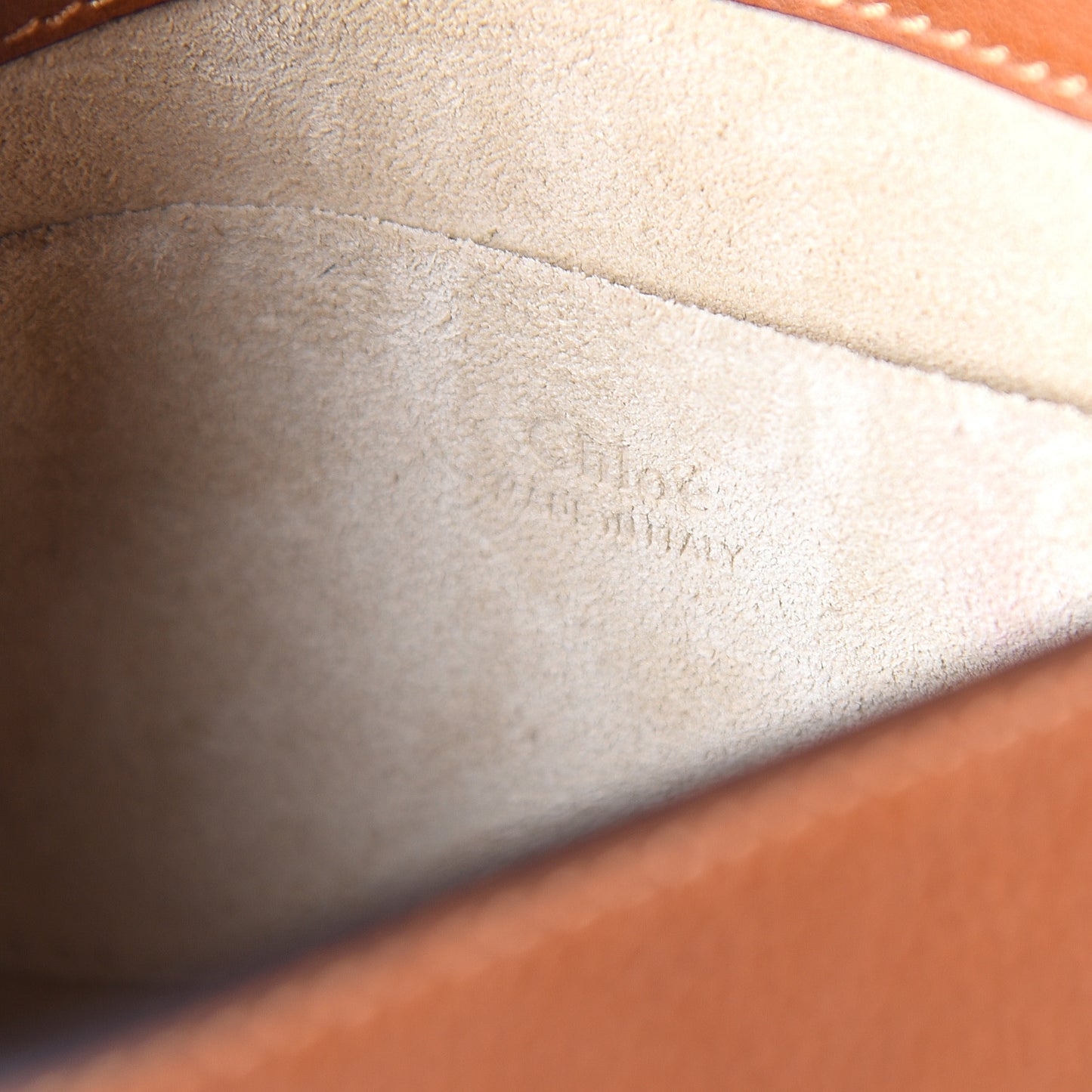 Calfskin Suede Small Nile Bracelet Bag Caramel