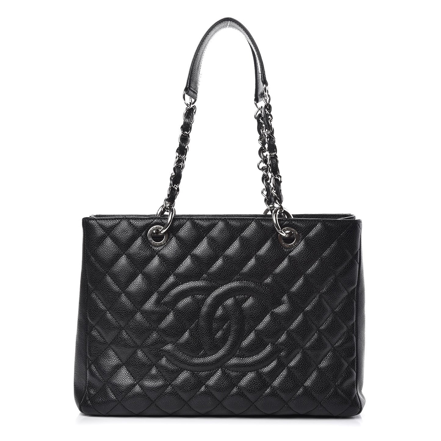 Caviar Quilted Grand Shopping Tote GST Black