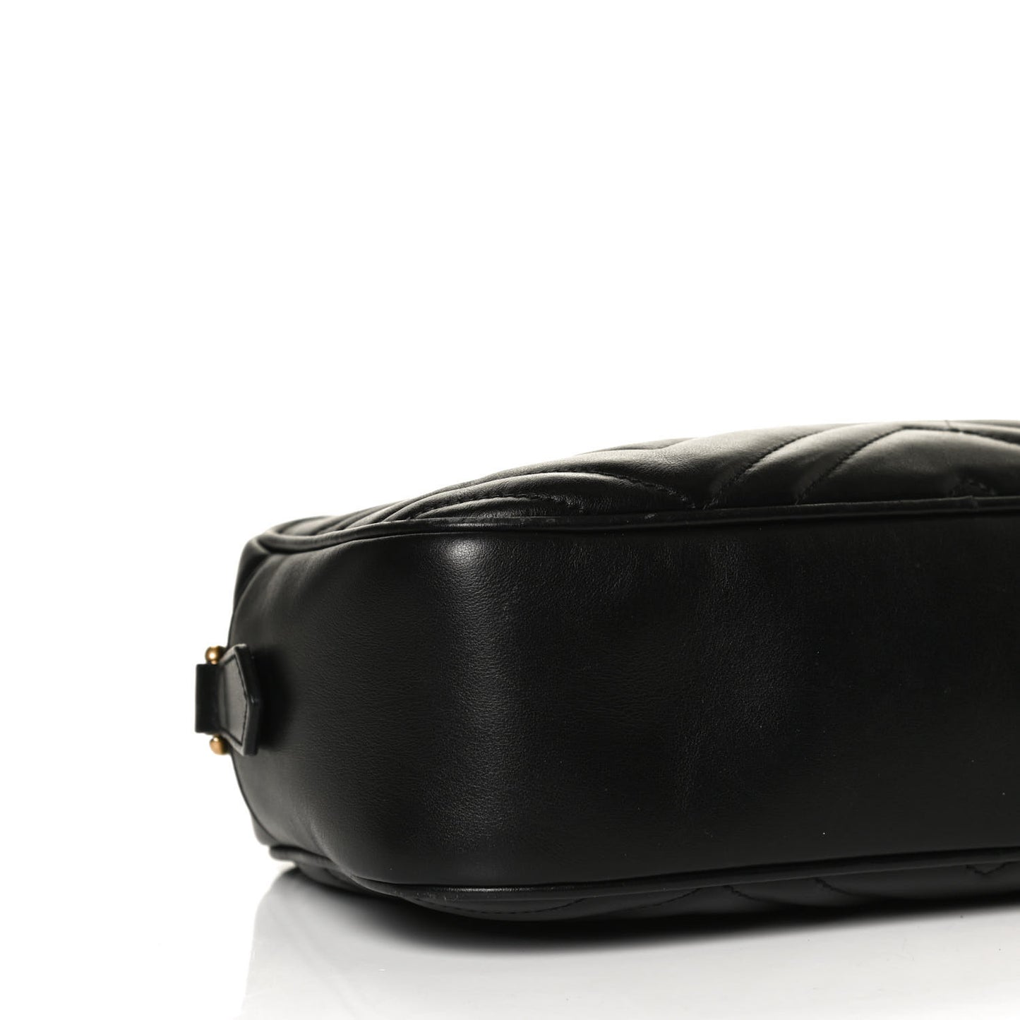 Calfskin Matelasse Small GG Marmont Chain Shoulder Bag Black