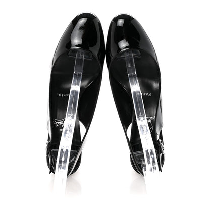 Christian Louboutin Patent So Jane Sling 55 Pump 38.5 Black 2 of 9