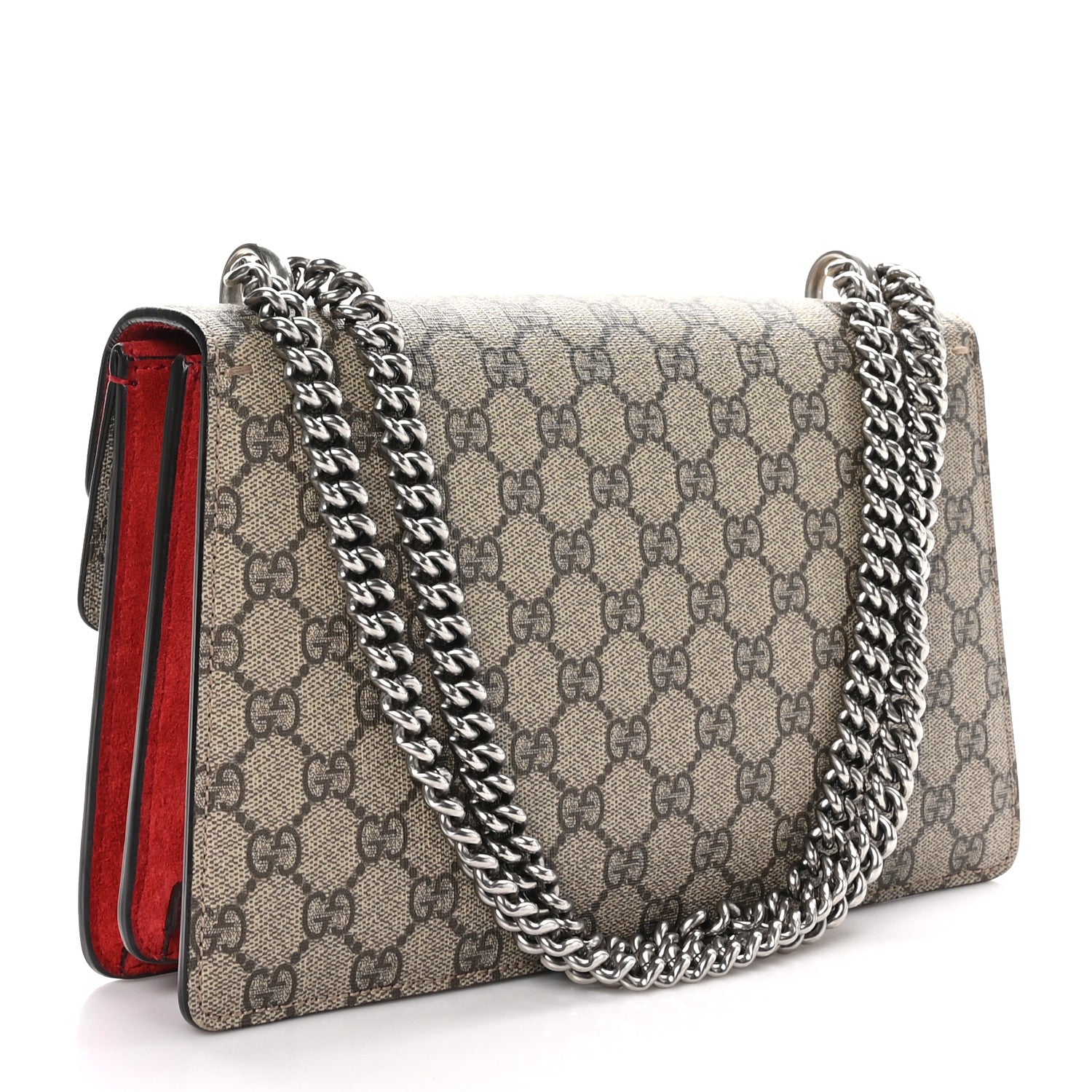 Gucci GG Supreme Monogram Small Dionysus Shoulder Bag Red 3 of 11
