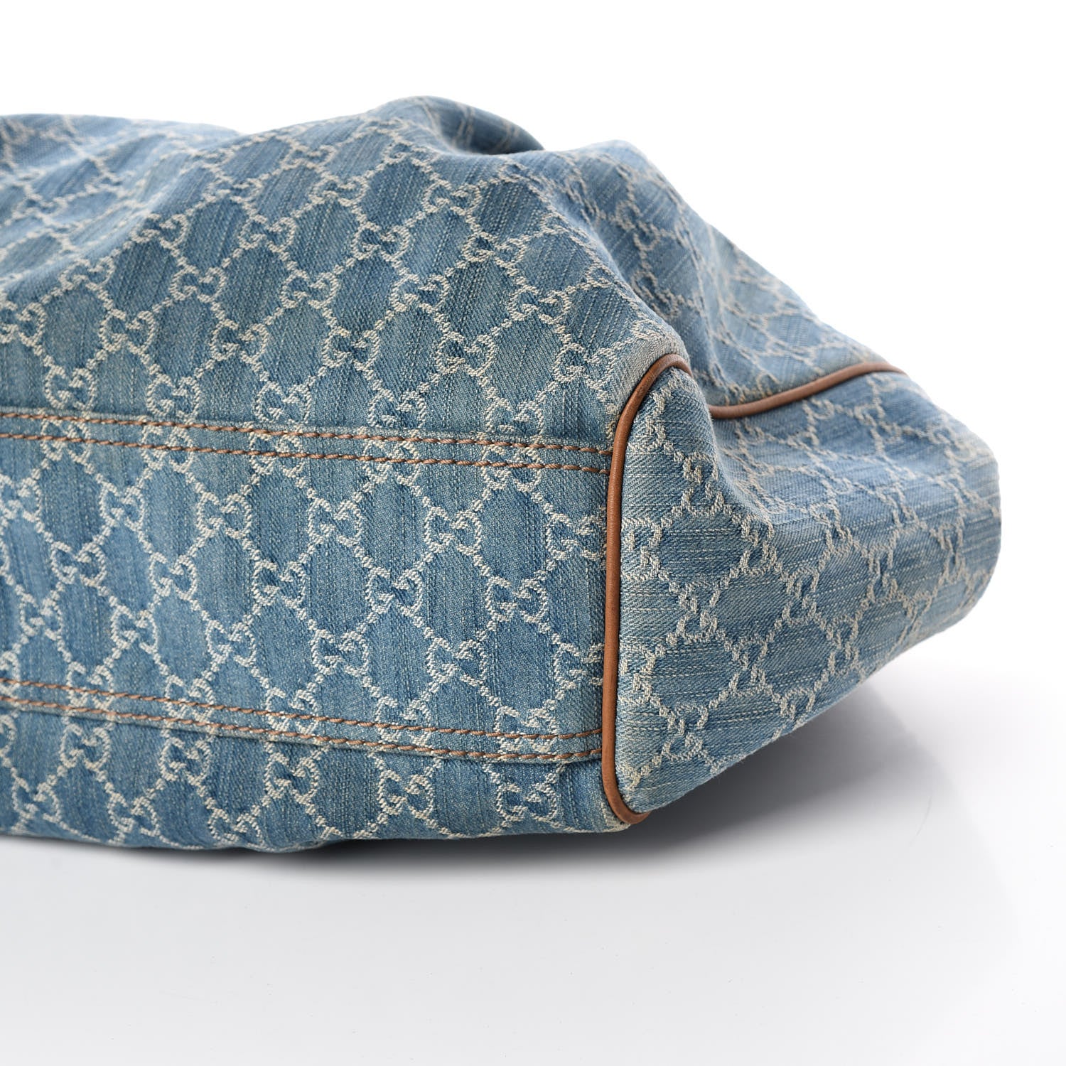 Gucci Denim Monogram Large Sukey Tote 9 of 21