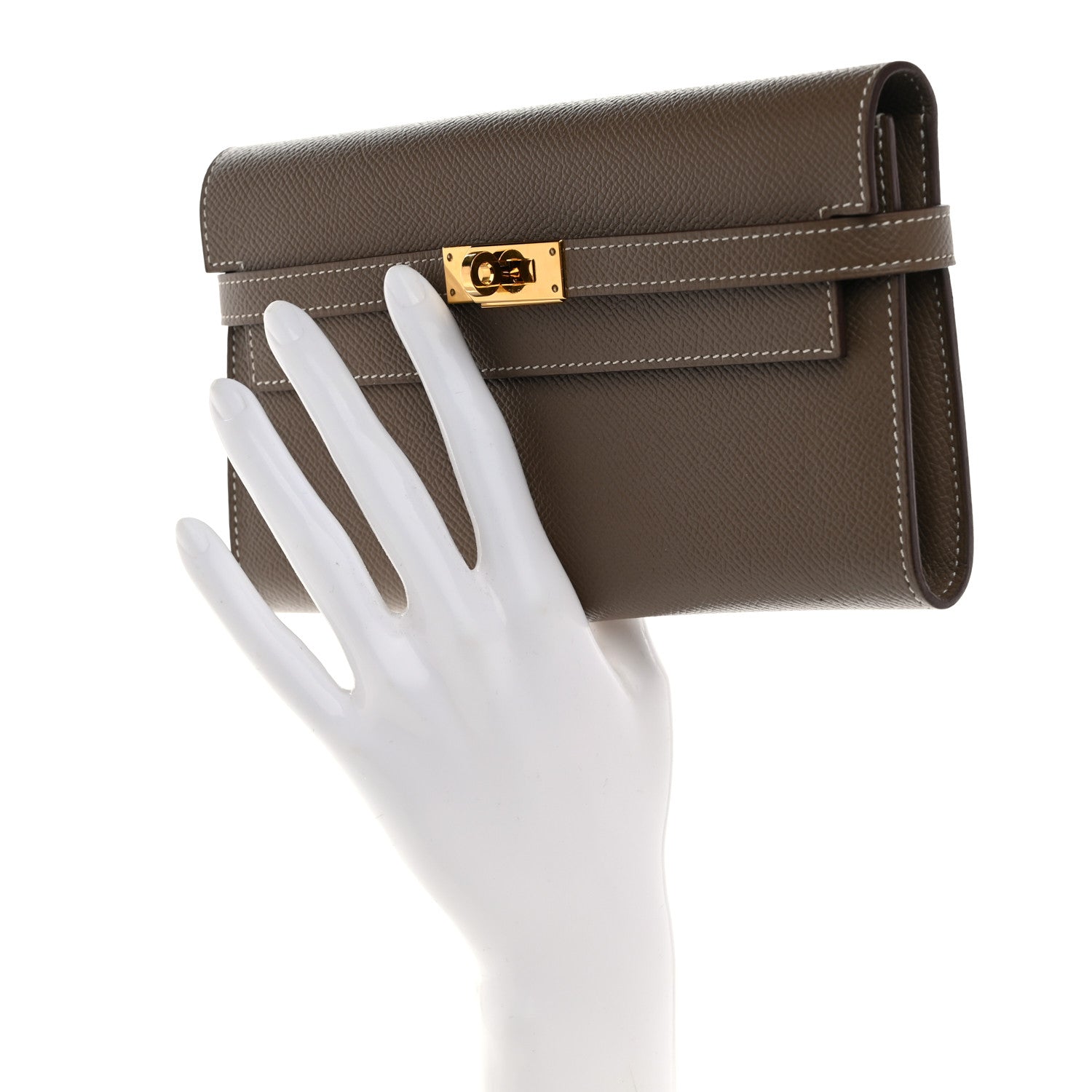 Hermes Epsom Kelly Longue Wallet Etoupe 2 of 8