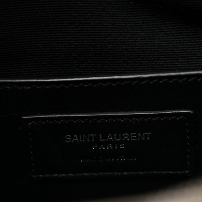 Saint Laurent Sheepskin Matelasse Chevron Monogram Large College Satchel Dark Anthracite 6 of 10