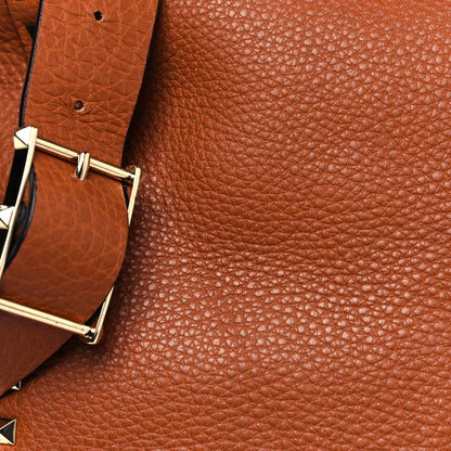 Valentino Garavani Pebbled Calfskin Large Rockstud Flip-Lock Messenger Bag Light Cuir 7 of 10