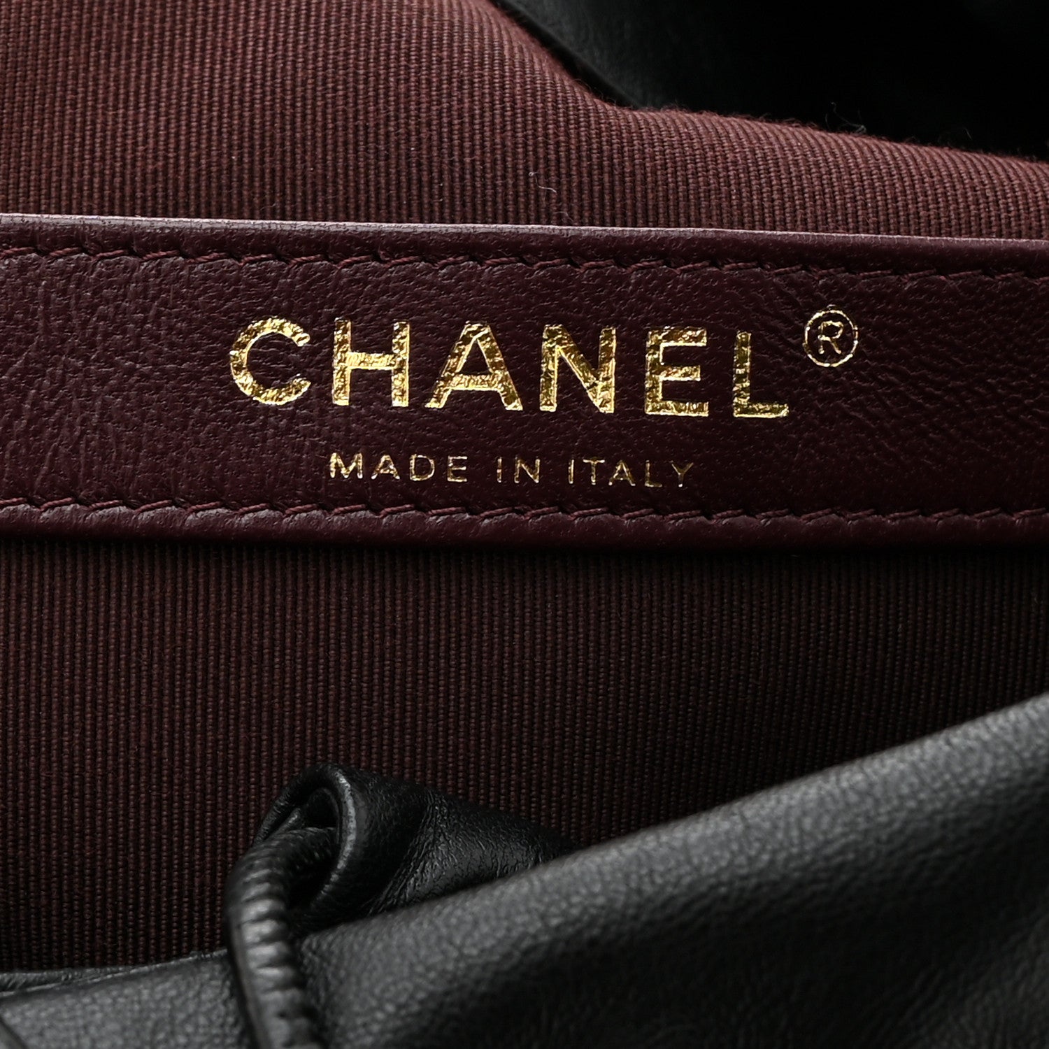 Chanel Lambskin Bucket Chain Drawstring Bag Black 6 of 10