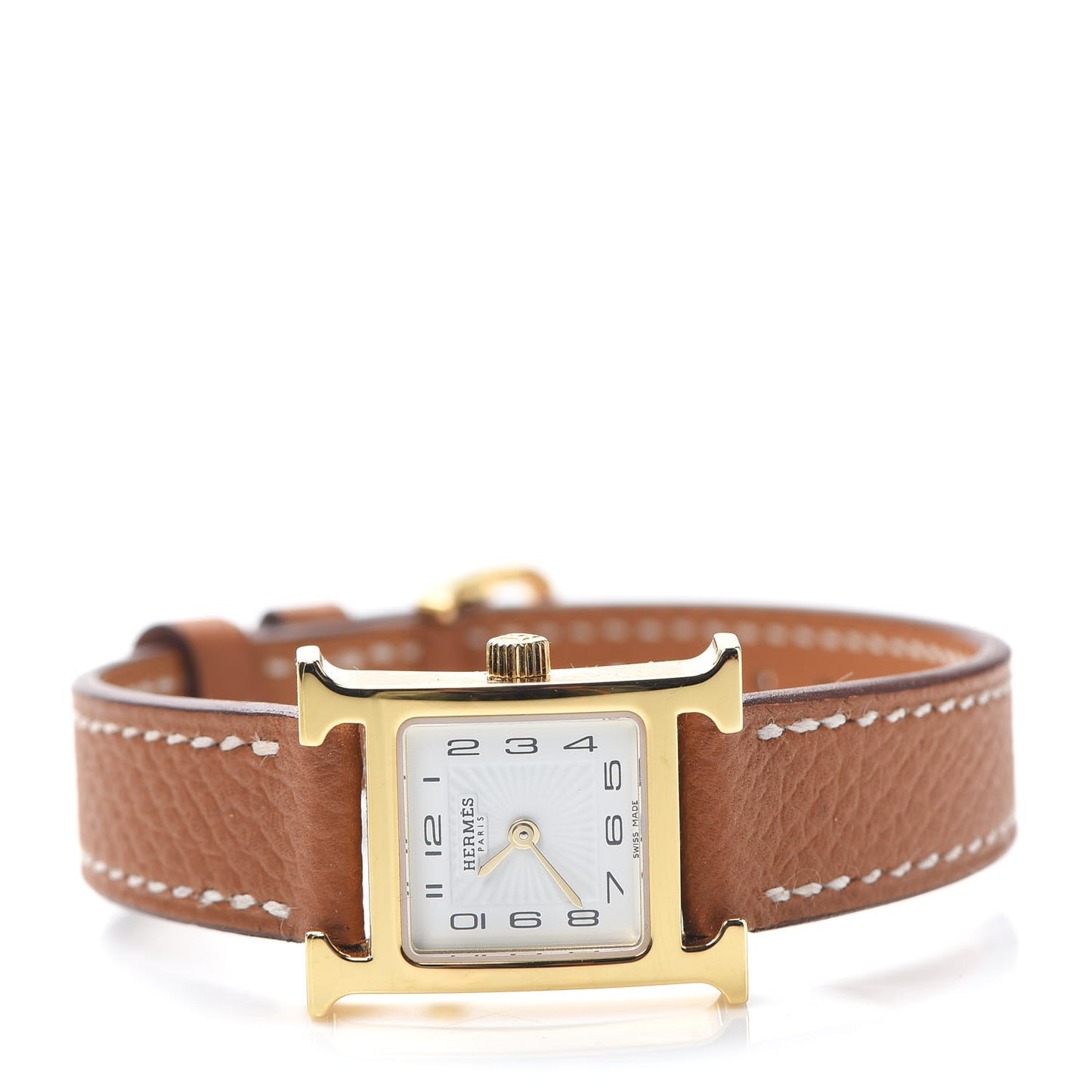 Stainless Steel Epsom 17.2mm Heure H Hour Quartz Watch Gold