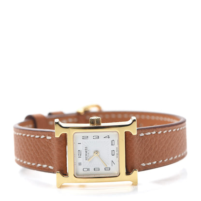 Hermes Stainless Steel Epsom 17.2mm Heure H Hour Quartz Watch Gold 2 of 5