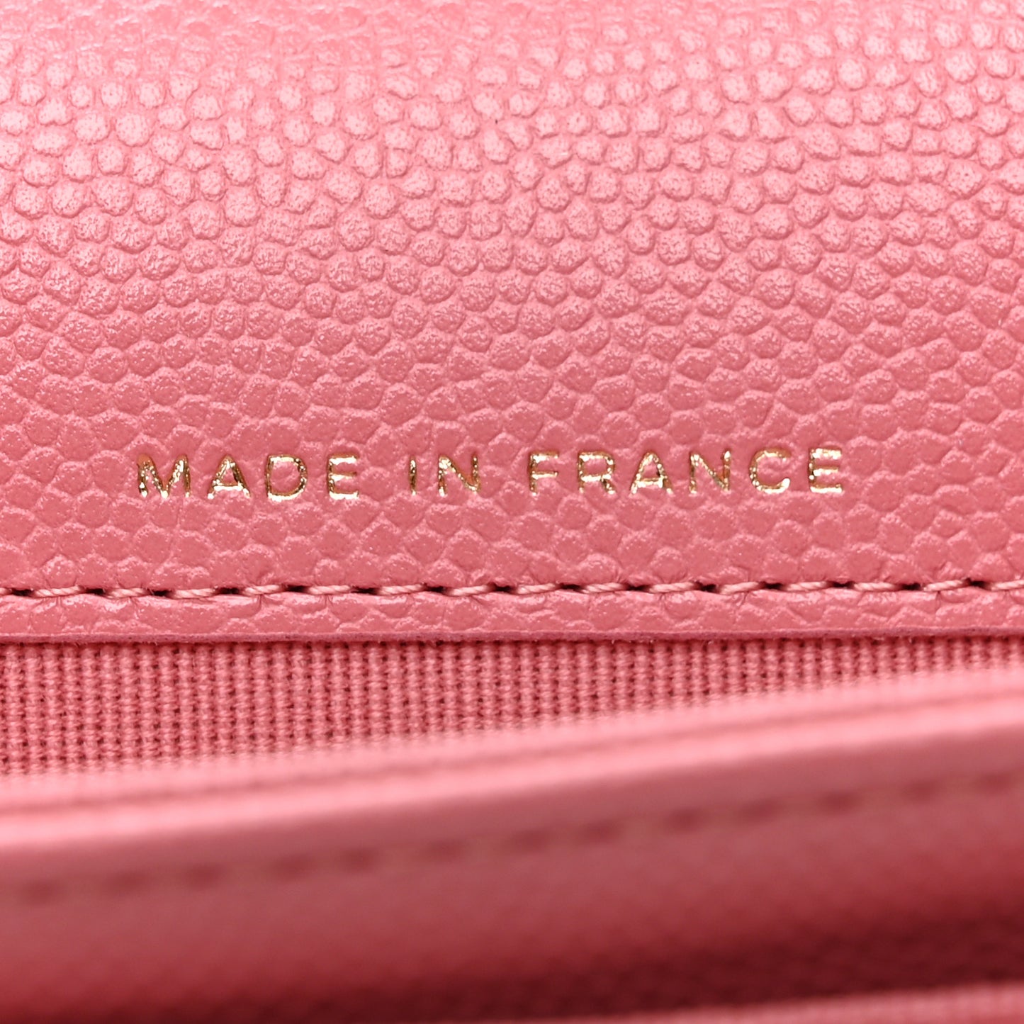 Caviar Quilted Flap Card Holder Wallet Pink