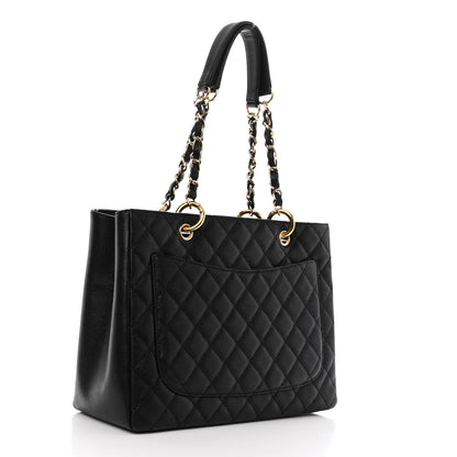 Chanel Caviar Quilted Grand Shopping Tote GST Black 3 of 9