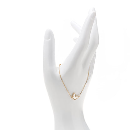 Van Cleef & Arpels 18K Yellow Gold Mother of Pearl Sweet Alhambra Butterfly Bracelet 2 of 6