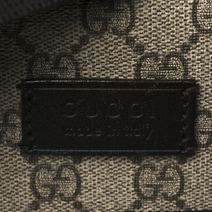 Gucci GG Supreme Monogram Selleria Calfskin Small Flat Messenger Bag Beige Ebony Cocoa Marrone Scuro 9 of 13