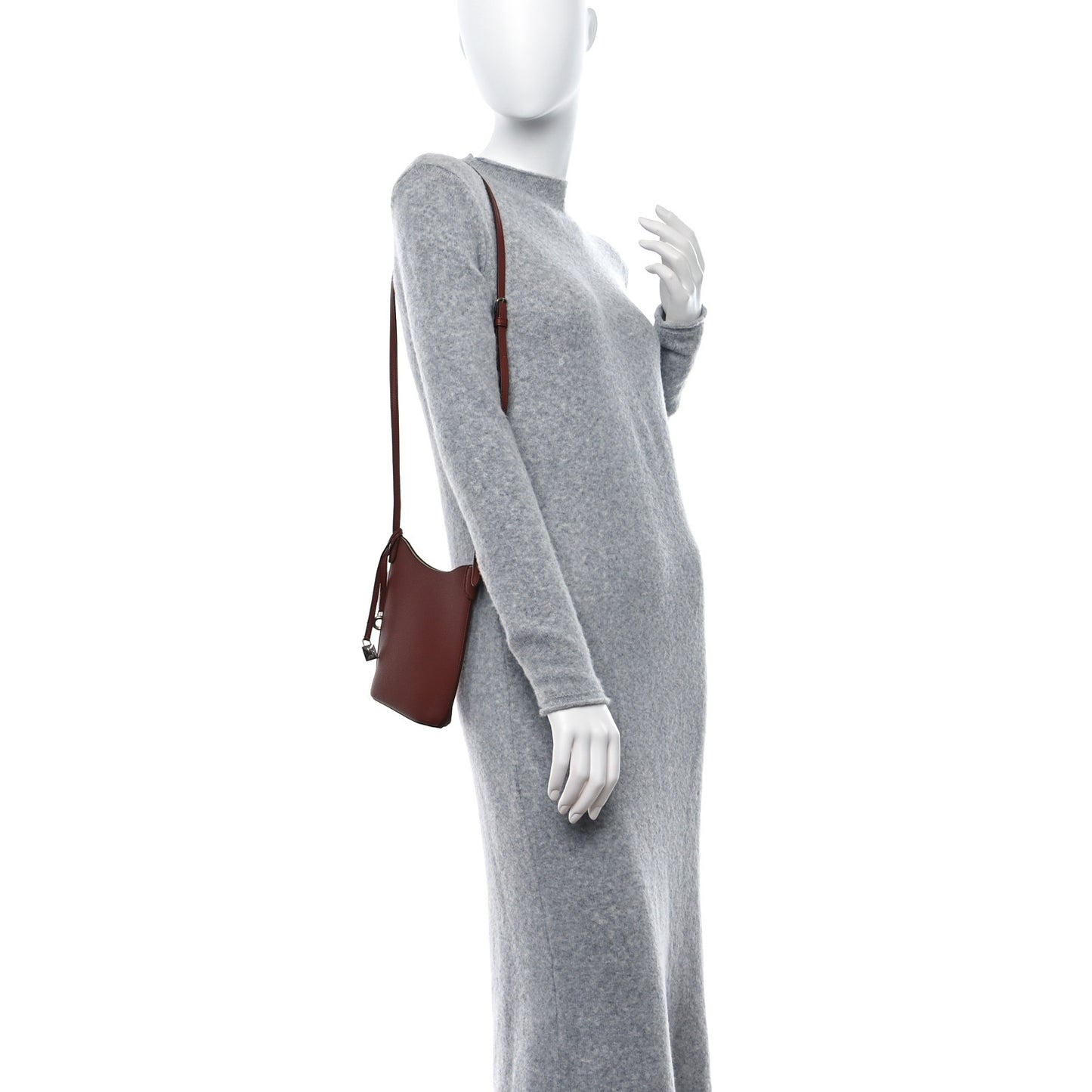 Grained Calfskin Bale Phone Case Kummel