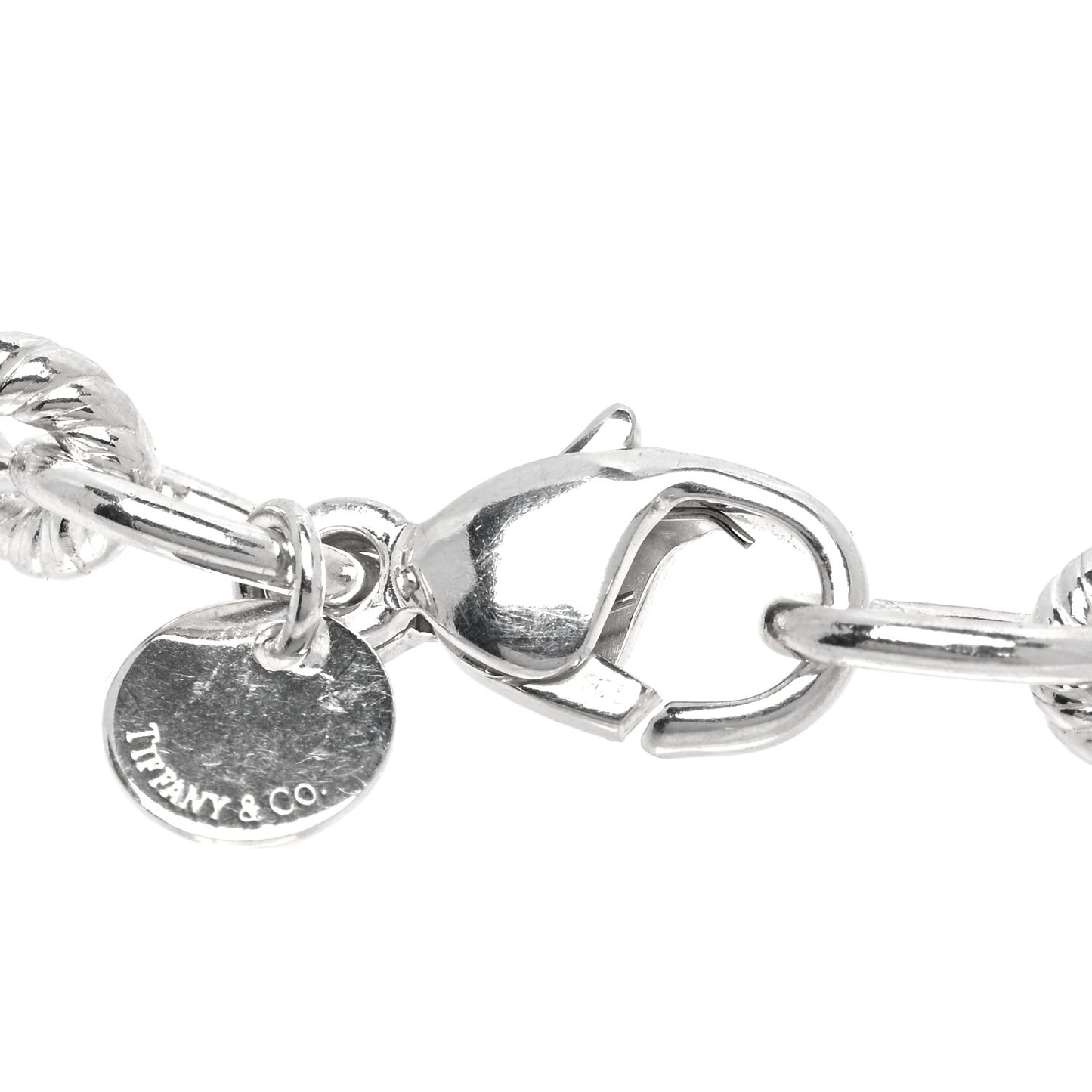 Sterling Silver Twisted Oval Link Bracelet