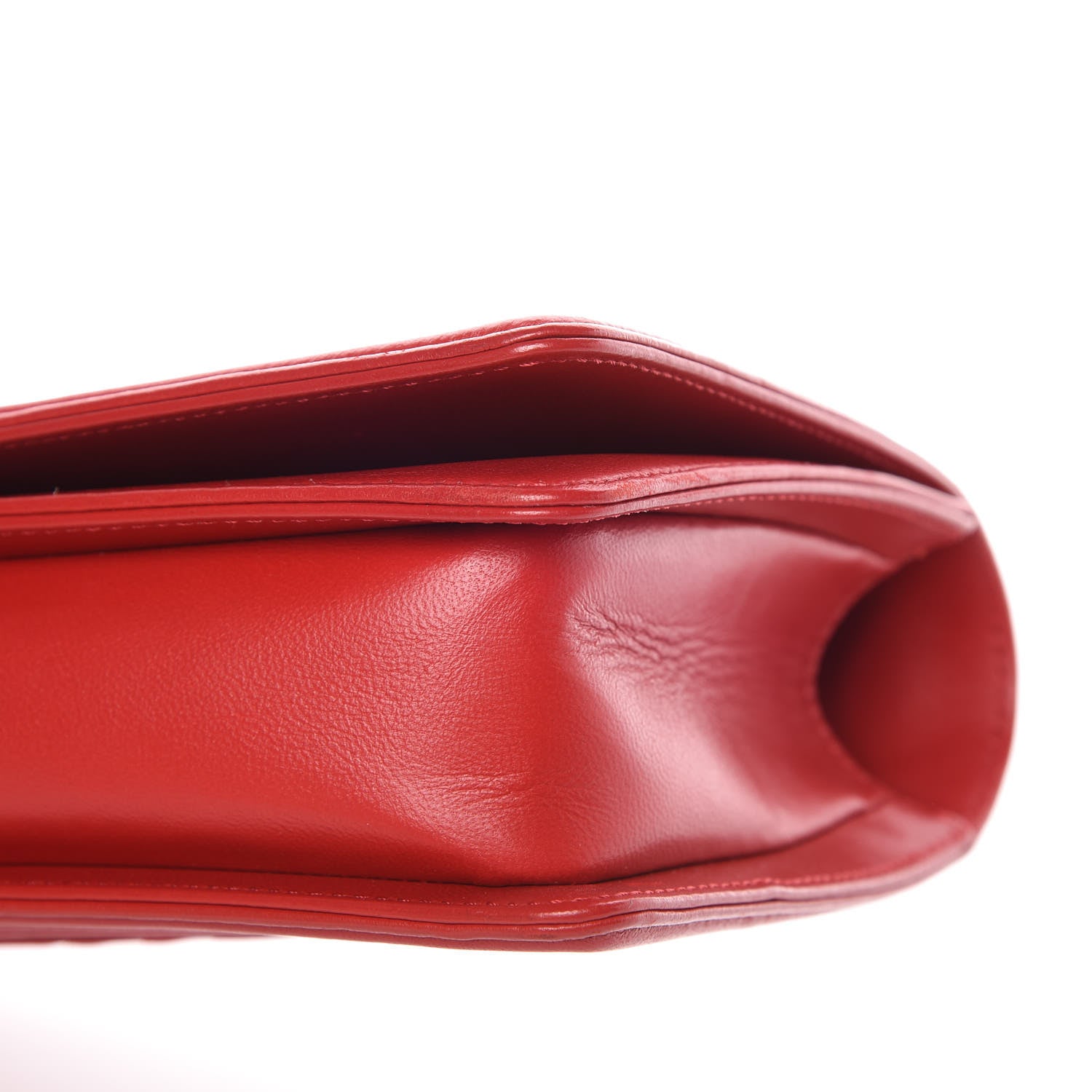 Chanel Lambskin Quilted Boy Flap Clutch Red 9 of 9