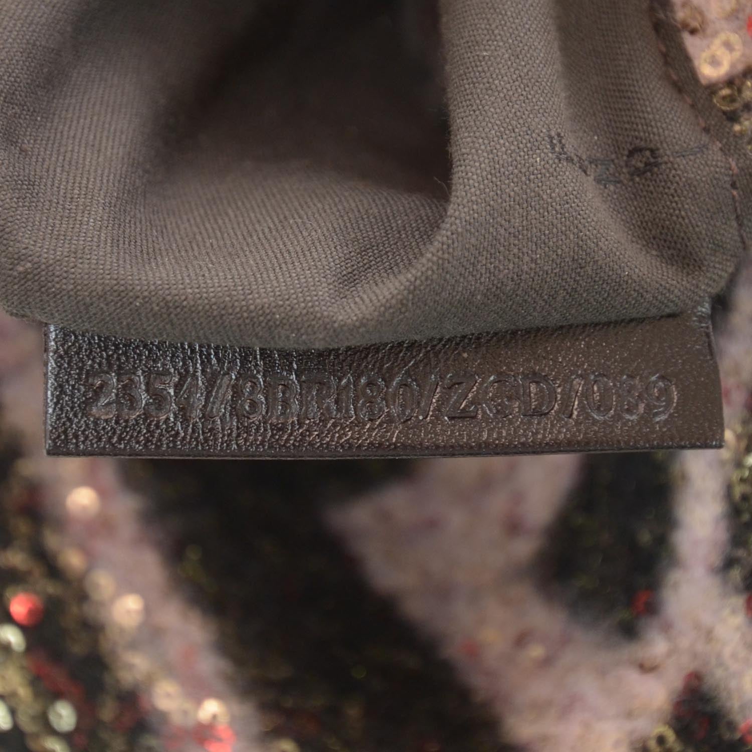 Fendi Wool Sequin Macro FF Diagonal Mini Mama Baguette 6 of 7